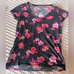 Pink v neck top sz small